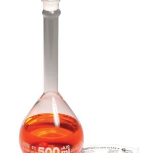 Volumetric Flask, Class A, Glass Stopper, Batch Cert