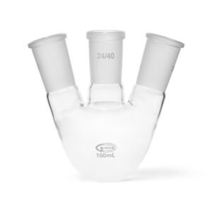 Flasks with Round Bottom, 3-Necked, Angular