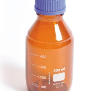 Amber Glass Media and Storage Bottles