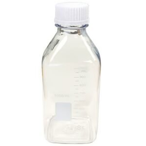 Media / Storage Bottle, Square, Pet With Pp Cap