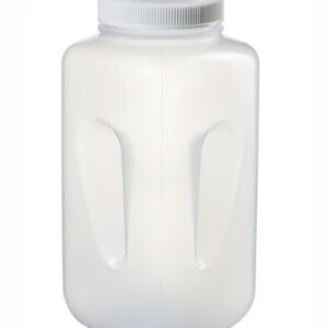 Bottle, Square, Wide Mouth, PP, 4-Liter (4000ml)
